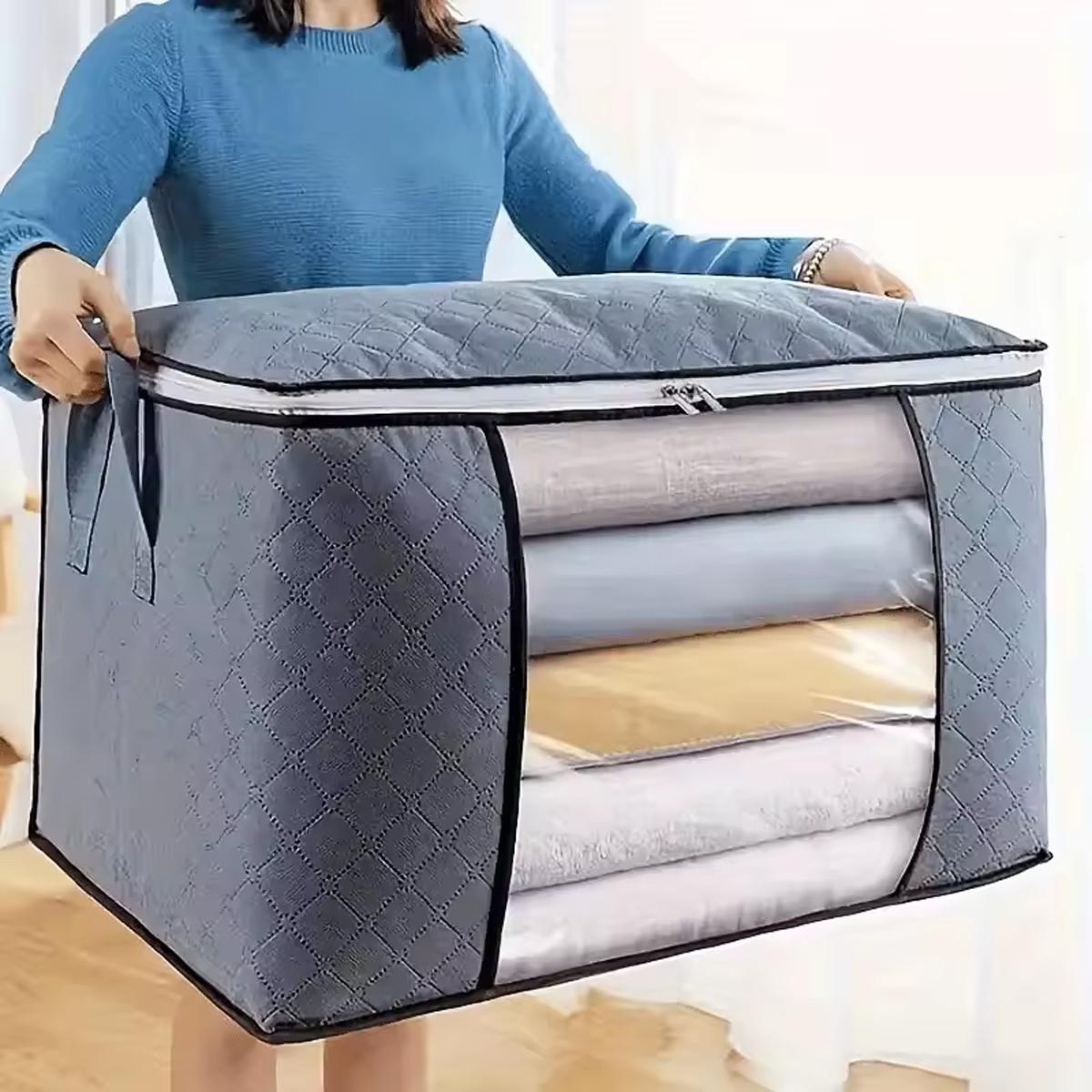 1/3pcs Extra Large Handle Storage Bag - Portable Clothing and Quilt Organizing Bag with Window, Durable Polyester Material
1/3pcs Extra Large Handle Storage Bag - Portable Clothing and Quilt Organizing Bag with Window, Durable Polyester Material
