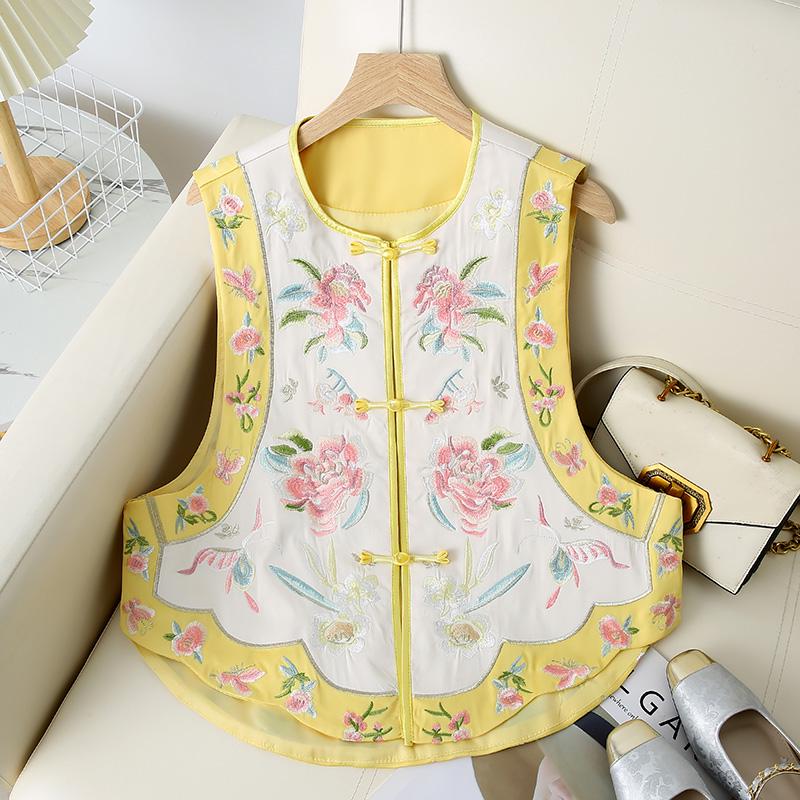 Women s Retro Chinese Embroidered Cape Vest XL 90-115cm жовтий
Women s Retro Chinese Embroidered Cape Vest XL 90-115cm жовтий