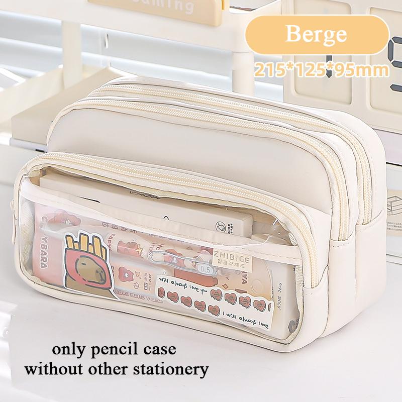 New Simple Pencil Case Large Capacity for School Students бежевый
New Simple Pencil Case Large Capacity for School Students бежевый