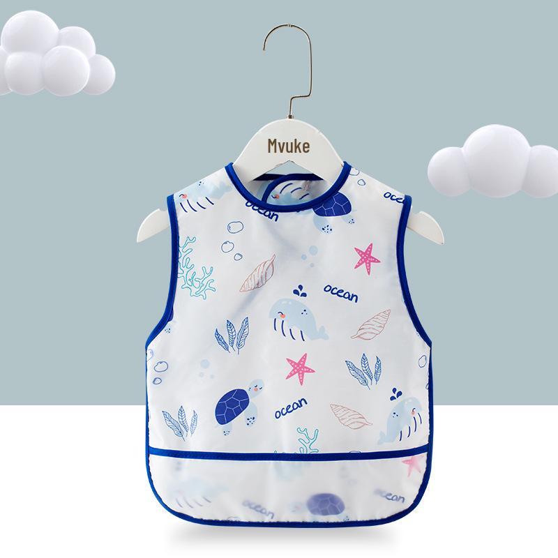 Детский водонепроницаемый слюнявчик-фартук без рукавов с карманом для риса Size 90 (0-2 years)
Детский водонепроницаемый слюнявчик-фартук без рукавов с карманом для риса Size 90 (0-2 years)