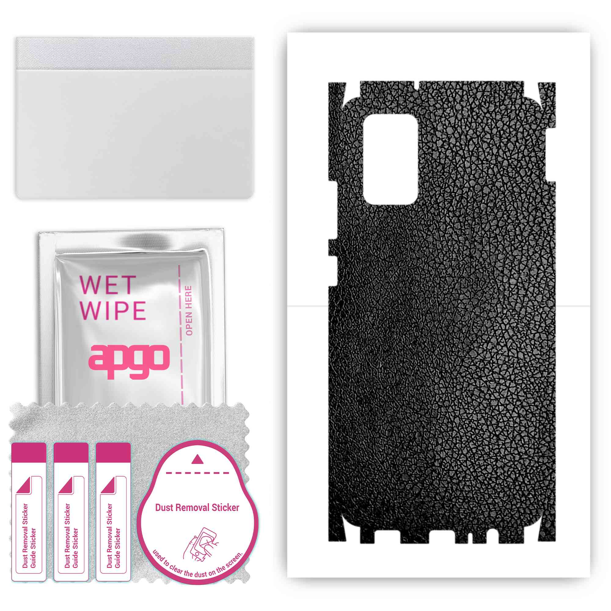 apgo Protective Skin Sticker for the back+sides compatible with Samsung Galaxy F02s, Full Wrap Film, Foil, Vinyl - Pattern Black Leather
apgo Protective Skin Sticker for the back+sides compatible with Samsung Galaxy F02s, Full Wrap Film, Foil, Vinyl - Pattern Black Leather