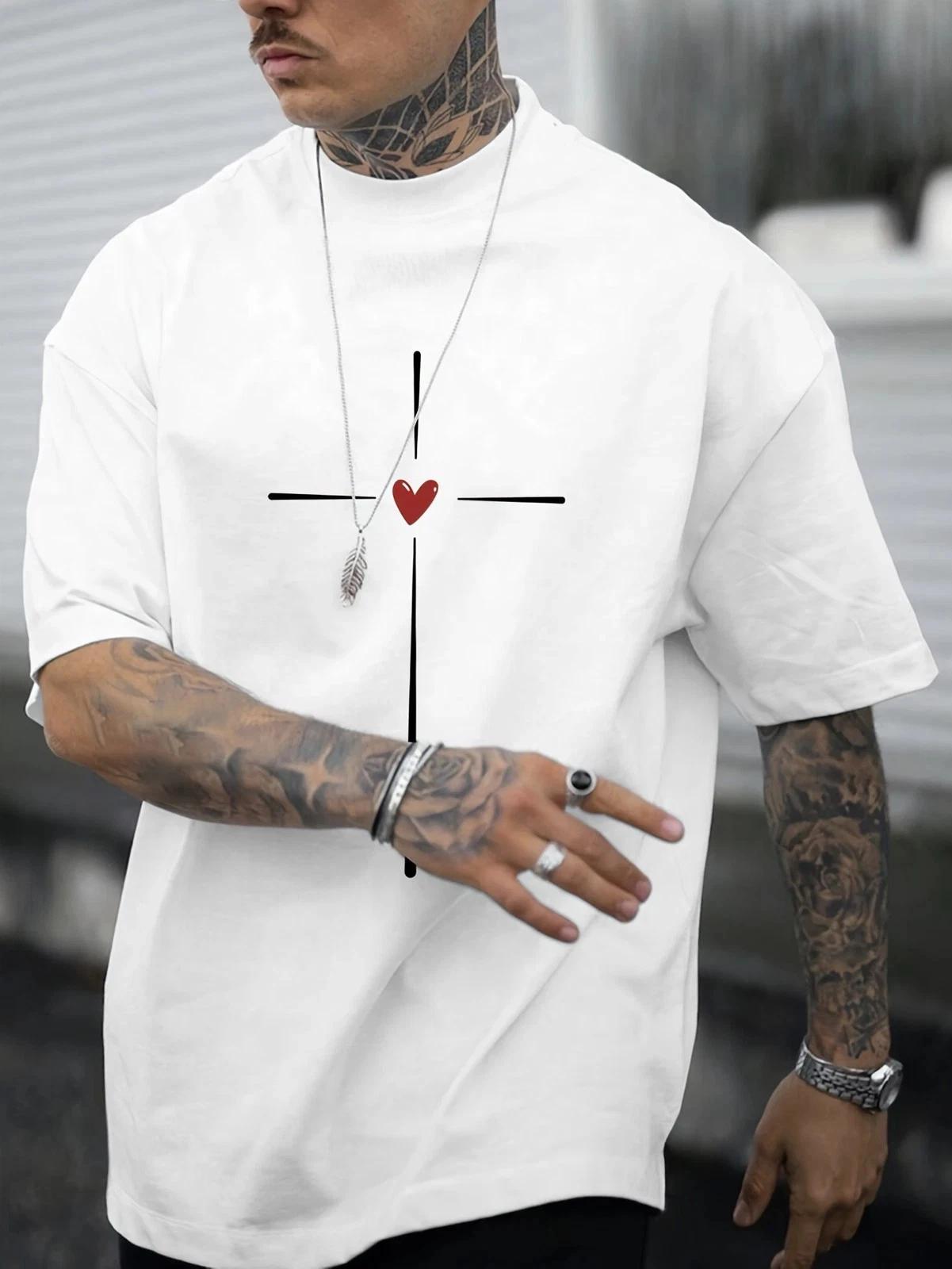 Men s Cross Heart Graphic T shirt Christian Faith Casual Short Sleeve Tee XL
Men s Cross Heart Graphic T shirt Christian Faith Casual Short Sleeve Tee XL