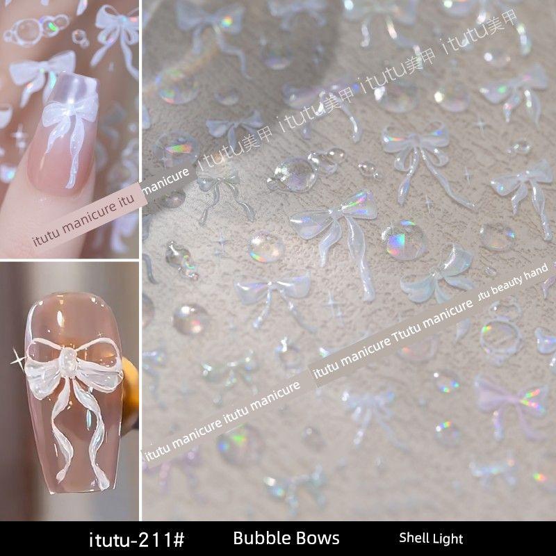 Bows Bubble Shell Light Nail Stickers Summer Clear Dream Bubble Water Beads Fingernail Decoration Adhesive Pattern itutu-211# bubble Bows shell light
Bows Bubble Shell Light Nail Stickers Summer Clear Dream Bubble Water Beads Fingernail Decoration Adhesive Pattern itutu-211# bubble Bows shell light
