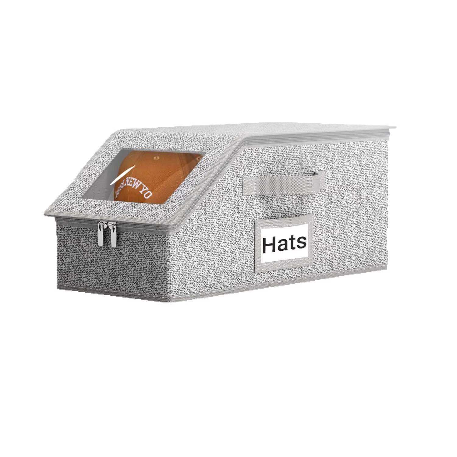 Zippered Foldable Hat and Clothes Storage Box for Wardrobes
Zippered Foldable Hat and Clothes Storage Box for Wardrobes