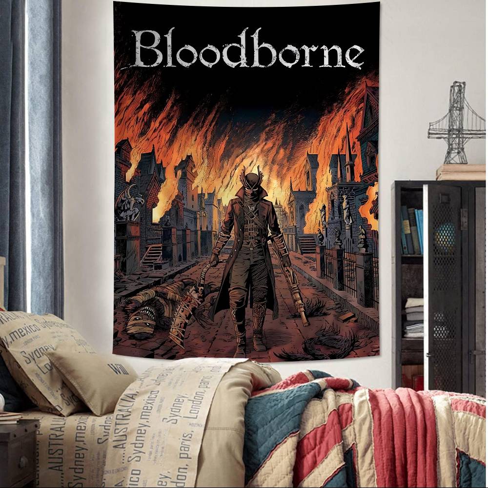 Fighting Game BBloodborne Anime Printed Large Wall Tapestry Hanging Tarot Hippie Wall Rugs Dorm Home Decor 74x94cm(29x37in)
Fighting Game BBloodborne Anime Printed Large Wall Tapestry Hanging Tarot Hippie Wall Rugs Dorm Home Decor 74x94cm(29x37in)