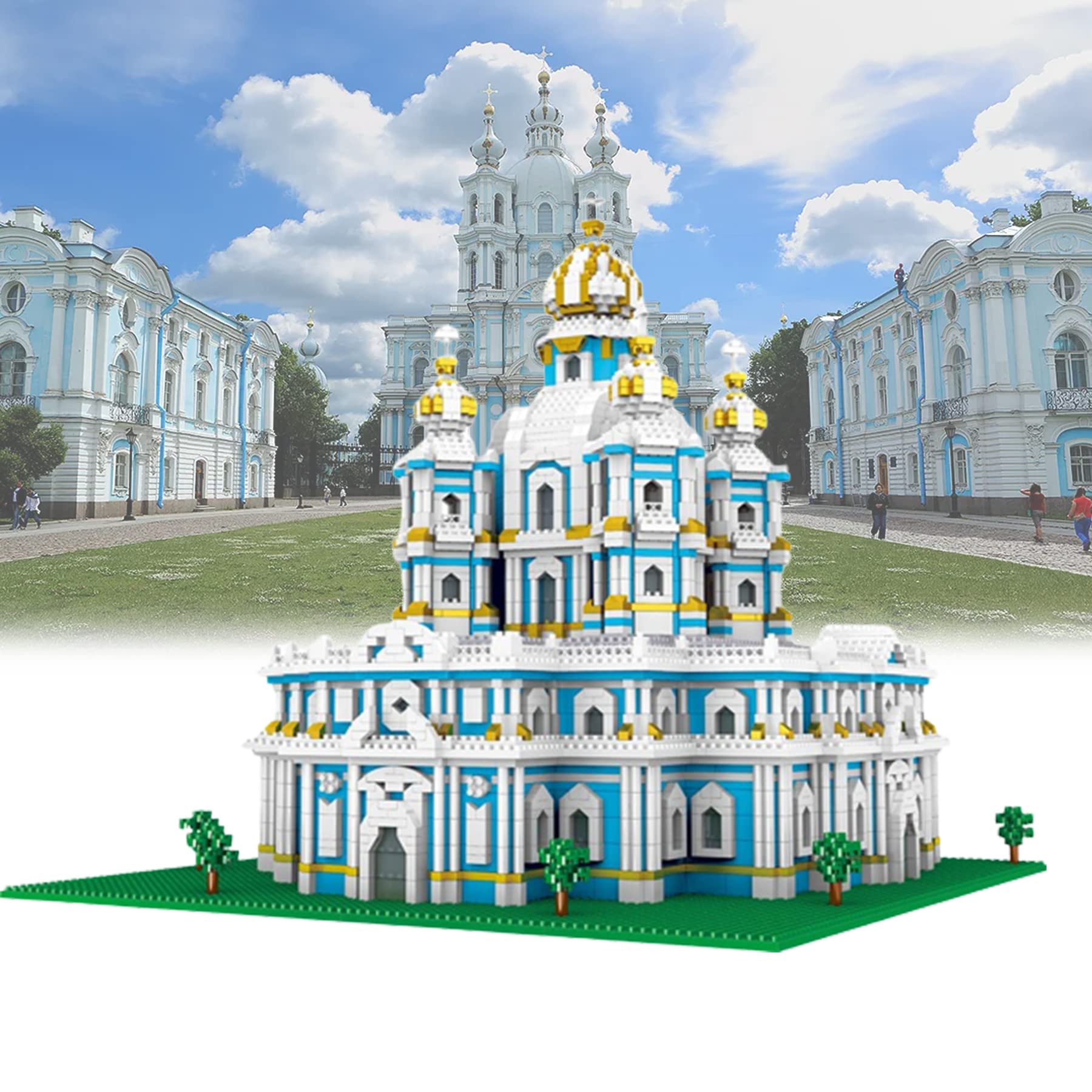 Смольный собор Архитектура Nano Mini Blocks 3737 шт. Набор Nano Mini Building Blocks для детей Строительство Образование Знаменитые достопримечательности мира 3D модель
Смольный собор Архитектура Nano Mini Blocks 3737 шт. Набор Nano Mini Building Blocks для детей Строительство Образование Знаменитые достопримечательности мира 3D модель