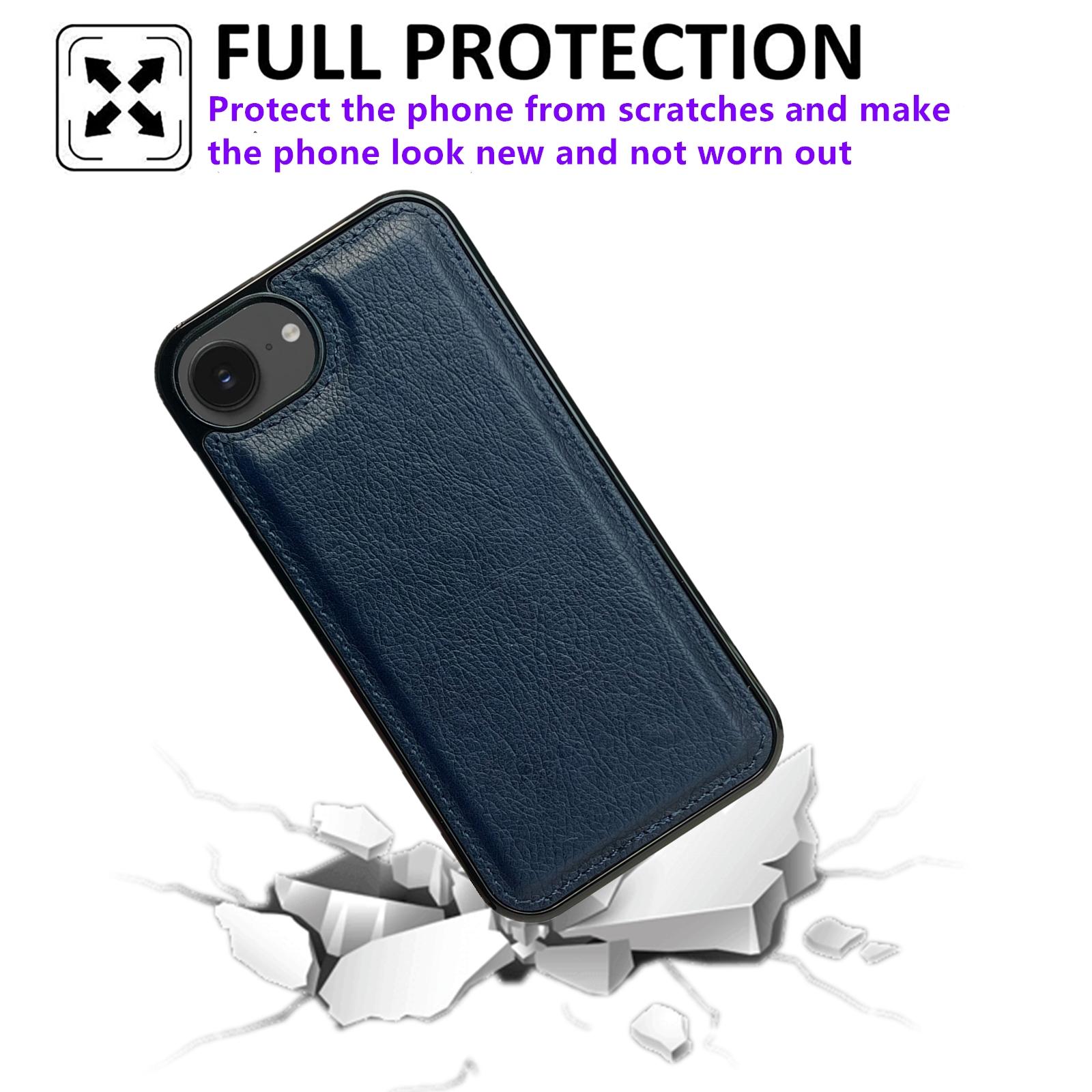 For iPhone 16e Case Calf Texture PU Leather Anti Fingerprint Back Phone Cover Blue
For iPhone 16e Case Calf Texture PU Leather Anti Fingerprint Back Phone Cover Blue