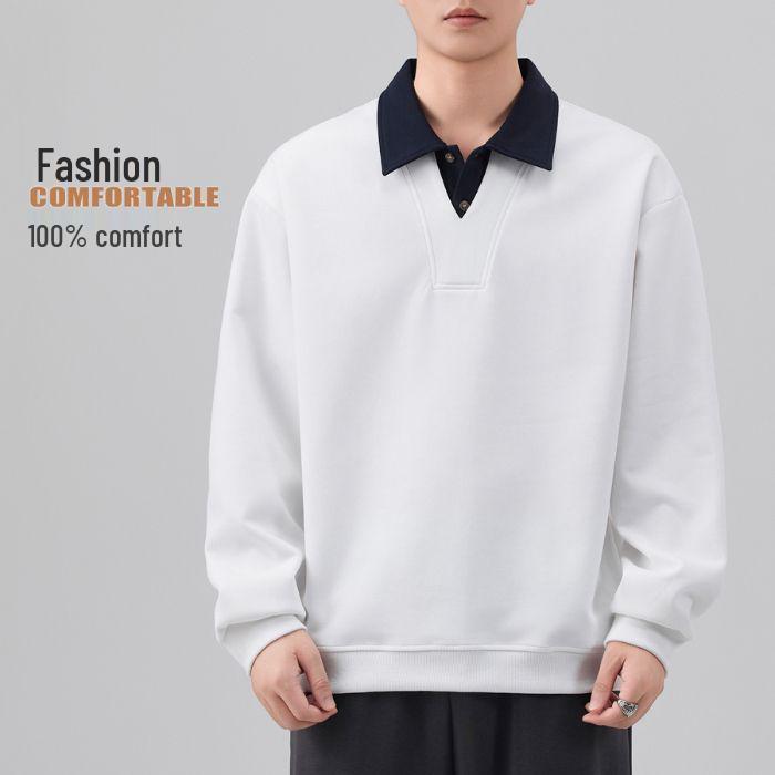 Men s Heavyweight Fake Two-Piece Patchwork Polo Shirt with Lapel and Hoodie Base Layer for Autumn/Winter 4XL білий
Men s Heavyweight Fake Two-Piece Patchwork Polo Shirt with Lapel and Hoodie Base Layer for Autumn/Winter 4XL білий