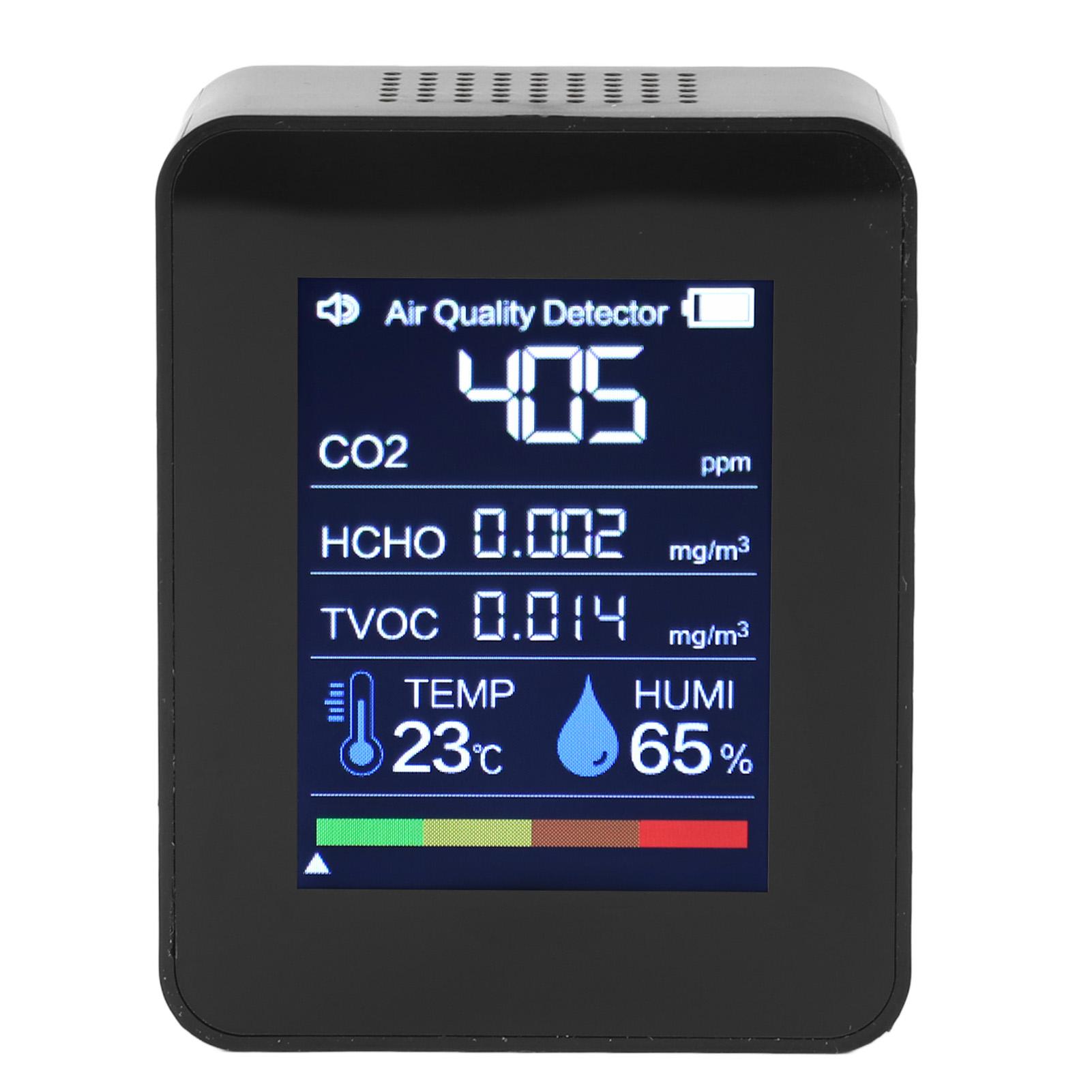 5 в 1 Детектор качества воздуха Портативный внутренний тестер CO2 HCHO TVOC Температуры и влажности Монитор для
5 в 1 Детектор качества воздуха Портативный внутренний тестер CO2 HCHO TVOC Температуры и влажности Монитор для