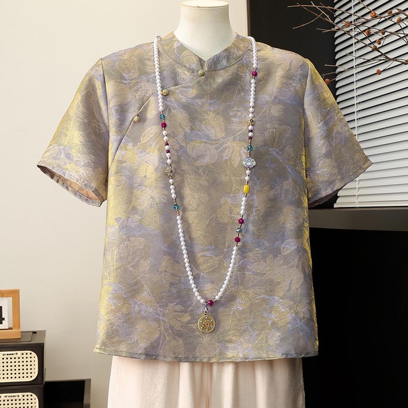 2026 Chic Brocade Shirt: Women s High-End Chinese Style for Spring/Autumn 2XL (105-120 Jin) зелений/сірий колір
2026 Chic Brocade Shirt: Women s High-End Chinese Style for Spring/Autumn 2XL (105-120 Jin) зелений/сірий колір