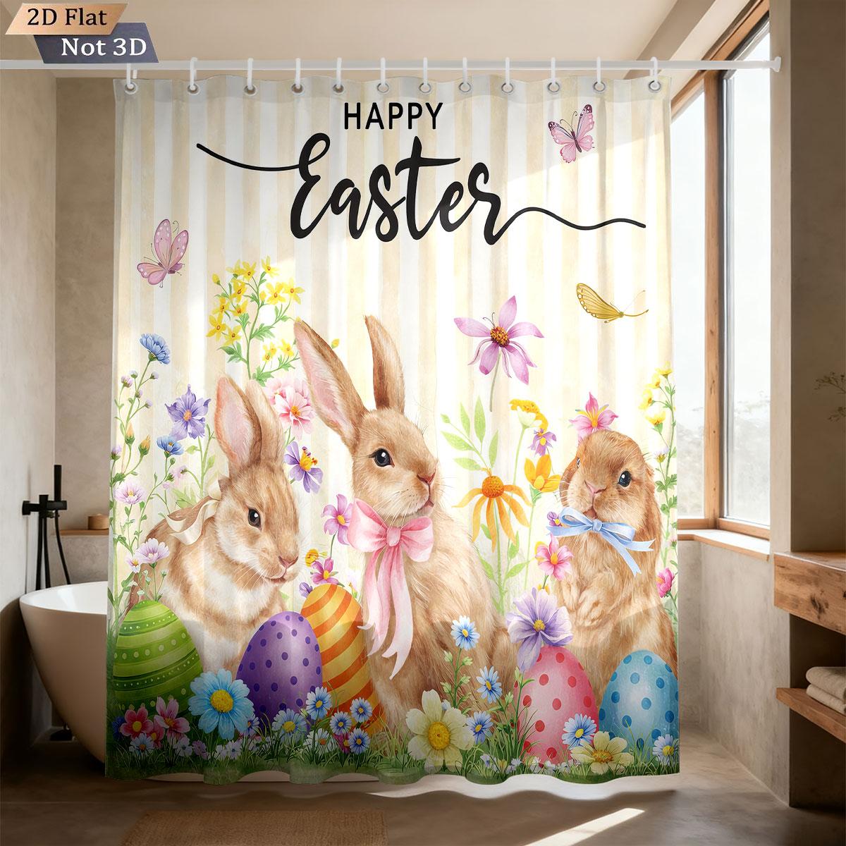 1Pc Easter Cute Rabbit Easter Egg Printed Waterproof Partition Privacy Curtain With 12 Hooks Multiple Sizes Easy To Install W60H190(CM)-1 Pcs
1Pc Easter Cute Rabbit Easter Egg Printed Waterproof Partition Privacy Curtain With 12 Hooks Multiple Sizes Easy To Install W60H190(CM)-1 Pcs