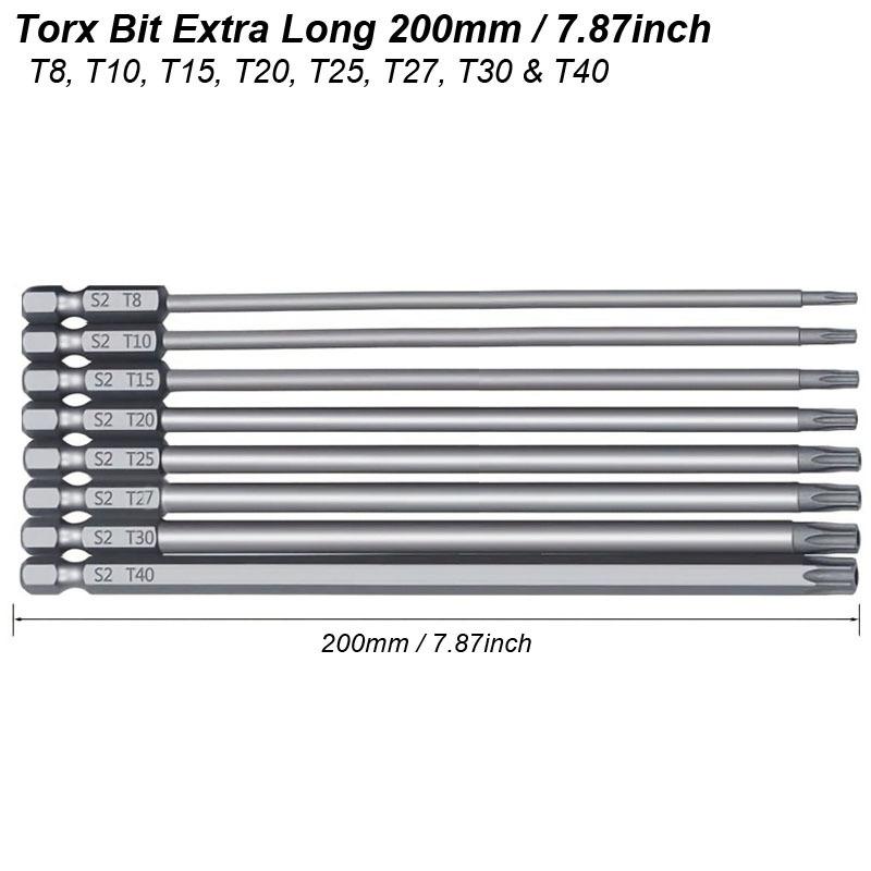 Магнитная отвертка Torx Extra Long 200 мм, набор отверток, защита от несанкционированного доступа, для электрической дрели, отвертка с шестигранным хвостовиком
Магнитная отвертка Torx Extra Long 200 мм, набор отверток, защита от несанкционированного доступа, для электрической дрели, отвертка с шестигранным хвостовиком