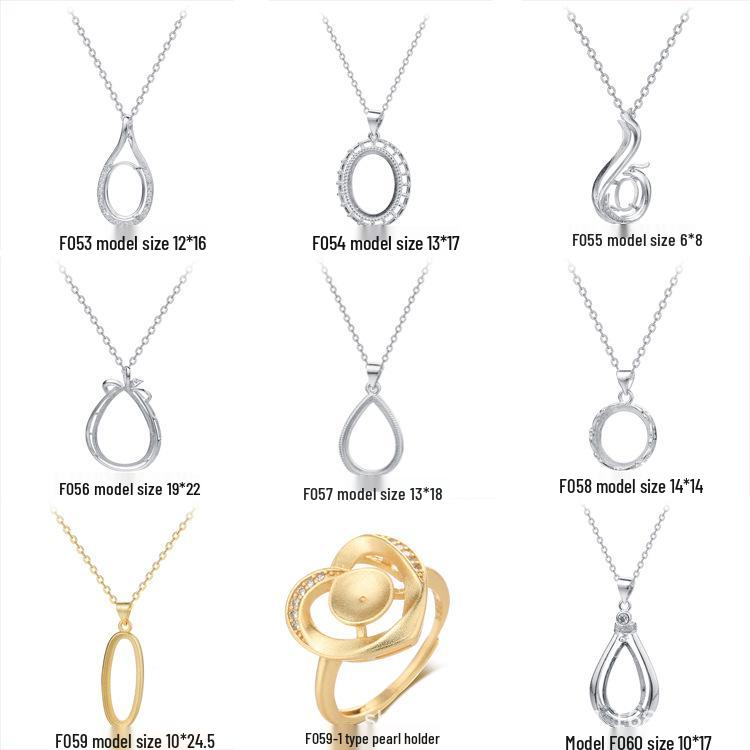 DIY 925 Silver Plated Pearl Pendant for Women - Simple, Fashionable, Inlaid 7x9mm Round White Copper Silver Setting, 6-11mm.
DIY 925 Silver Plated Pearl Pendant for Women - Simple, Fashionable, Inlaid 7x9mm Round White Copper Silver Setting, 6-11mm.