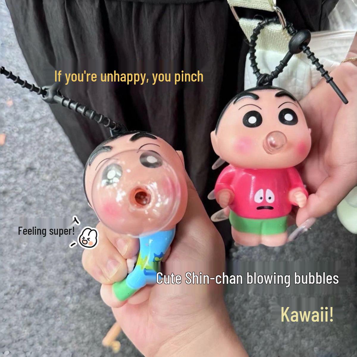 Crayon Shin-chan Bubble Blowing Slow Rebound Decompression Toy Keychain Pendant - Couple Gift 8*13 cm
Crayon Shin-chan Bubble Blowing Slow Rebound Decompression Toy Keychain Pendant - Couple Gift 8*13 cm