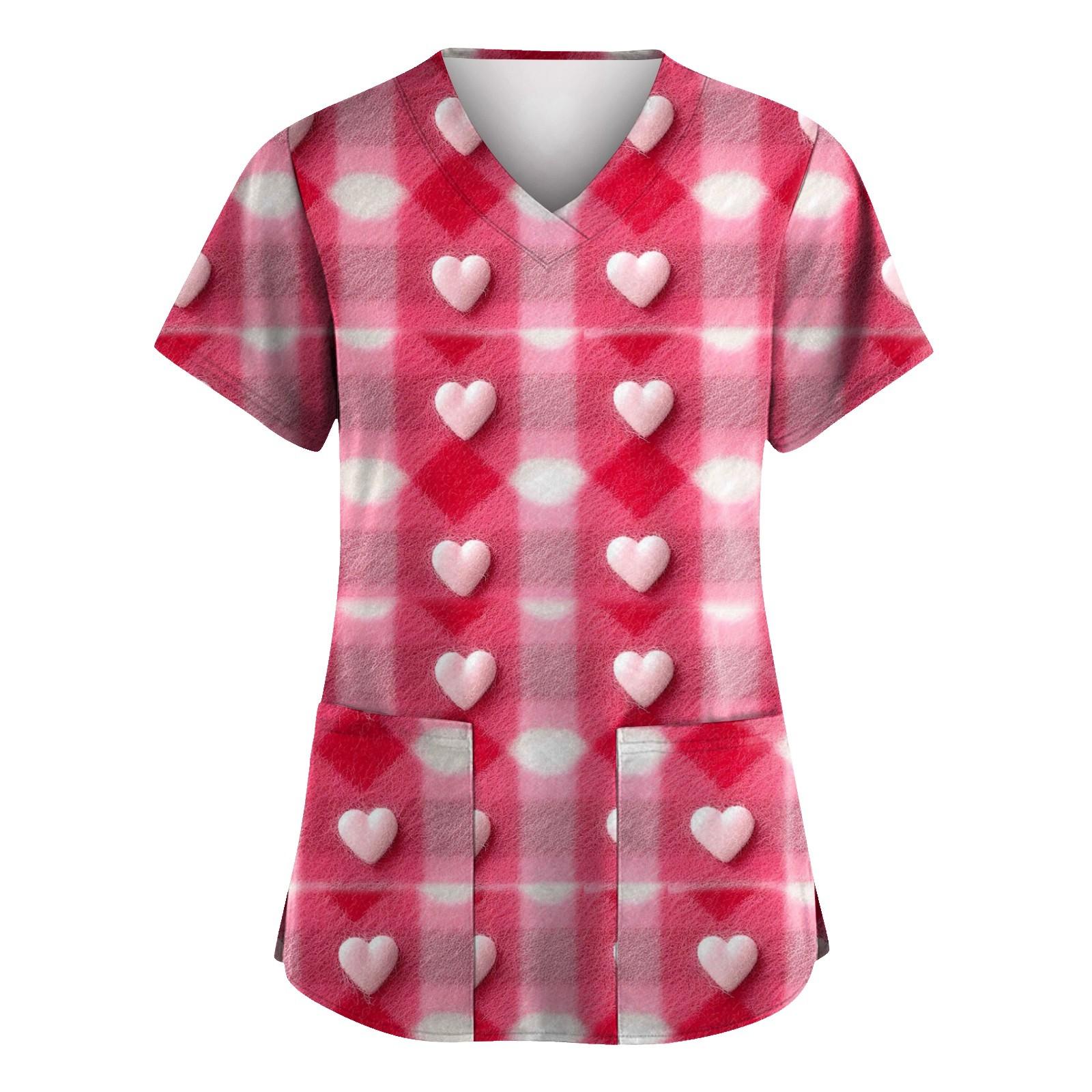 С Днем святого Валентина, женская мода, V-образный вырез, короткий рукав, рабочая одежда с карманами XXXXXL красный
С Днем святого Валентина, женская мода, V-образный вырез, короткий рукав, рабочая одежда с карманами XXXXXL красный