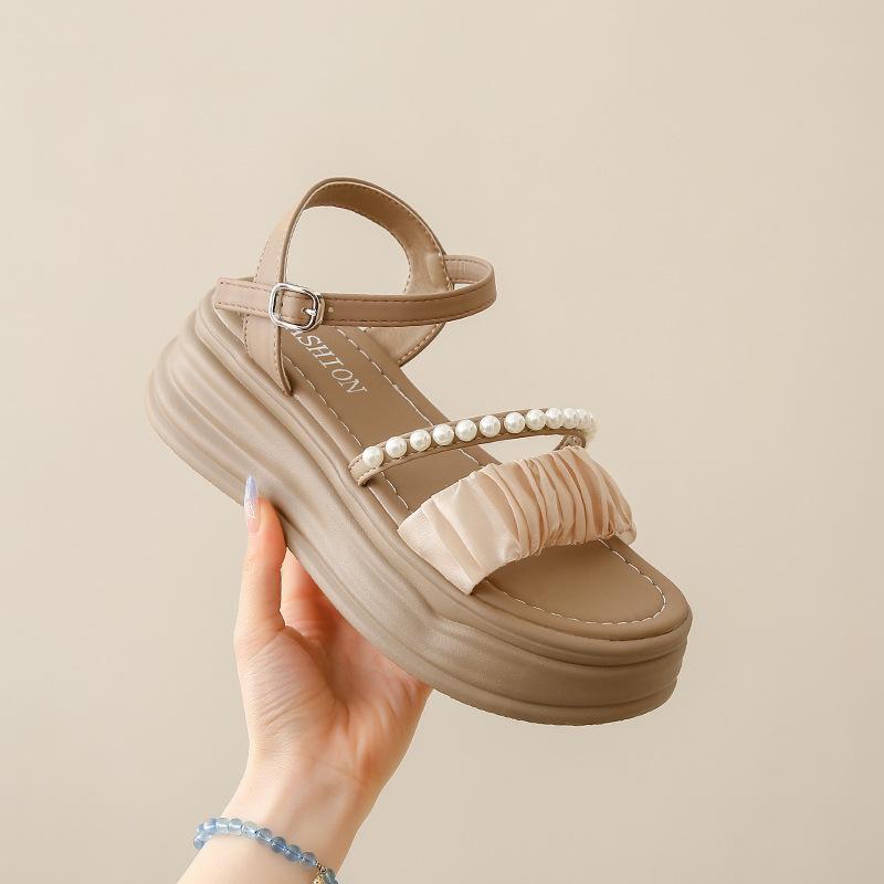Platform sandals 2025 summer new versatile and comfortable one-word buckle college style outer wear pearl casual beach shoes 40 хакі
Platform sandals 2025 summer new versatile and comfortable one-word buckle college style outer wear pearl casual beach shoes 40 хакі