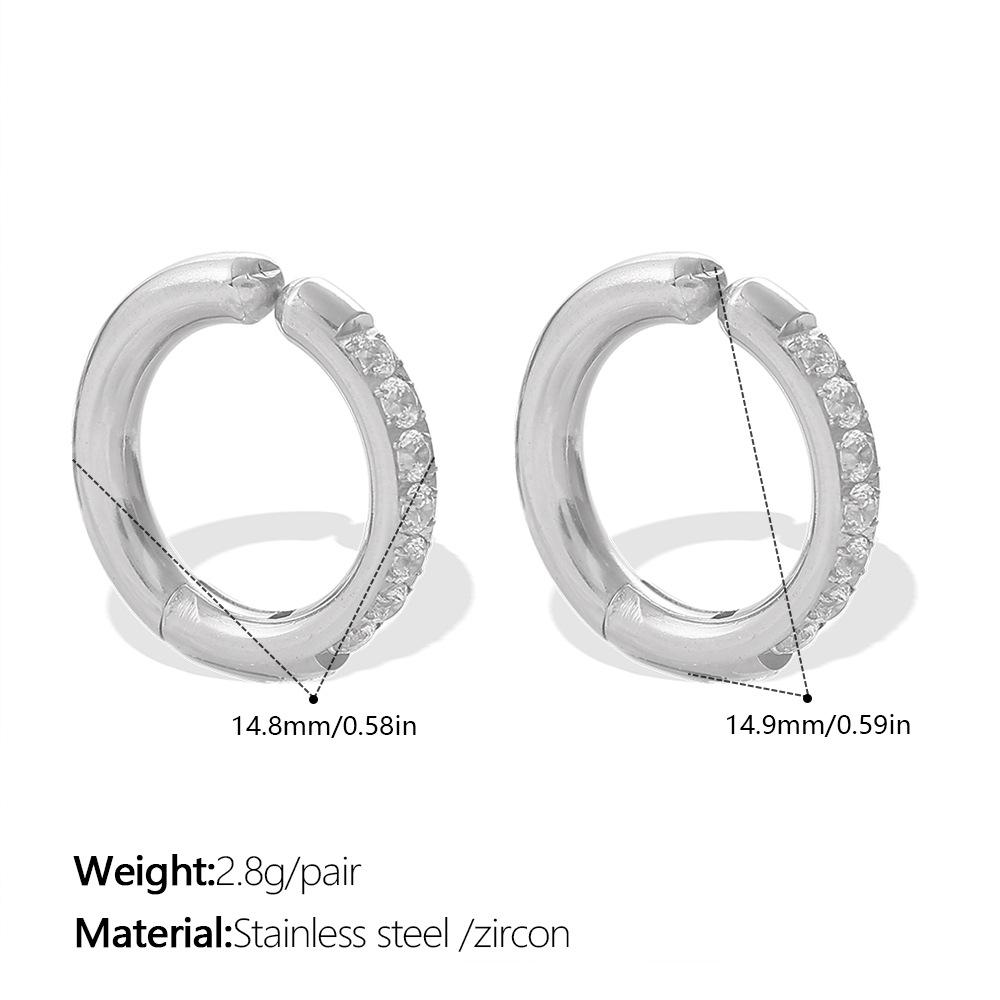 Fashion High-end Plain Band Three-color Zircon Inlaid Ear Clips, Minimalist Stainless Steel Earrings for Women 6
Fashion High-end Plain Band Three-color Zircon Inlaid Ear Clips, Minimalist Stainless Steel Earrings for Women 6