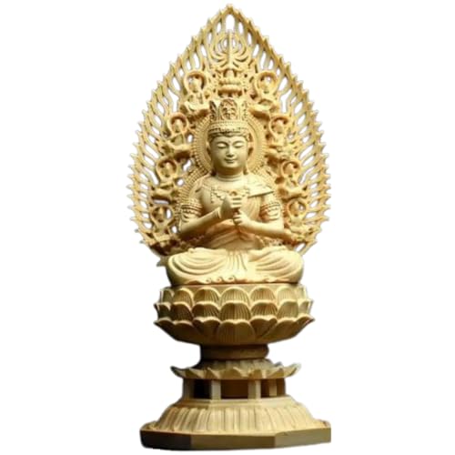 ORIJIRI Buddhist Statue of Dainichi Nyorai, Shingon Buddhism, Wood Carving, Hinoki Wood with Flying Celestial Halo and Octagonal Base, Ideal for Prayi
ORIJIRI Buddhist Statue of Dainichi Nyorai, Shingon Buddhism, Wood Carving, Hinoki Wood with Flying Celestial Halo and Octagonal Base, Ideal for Prayi