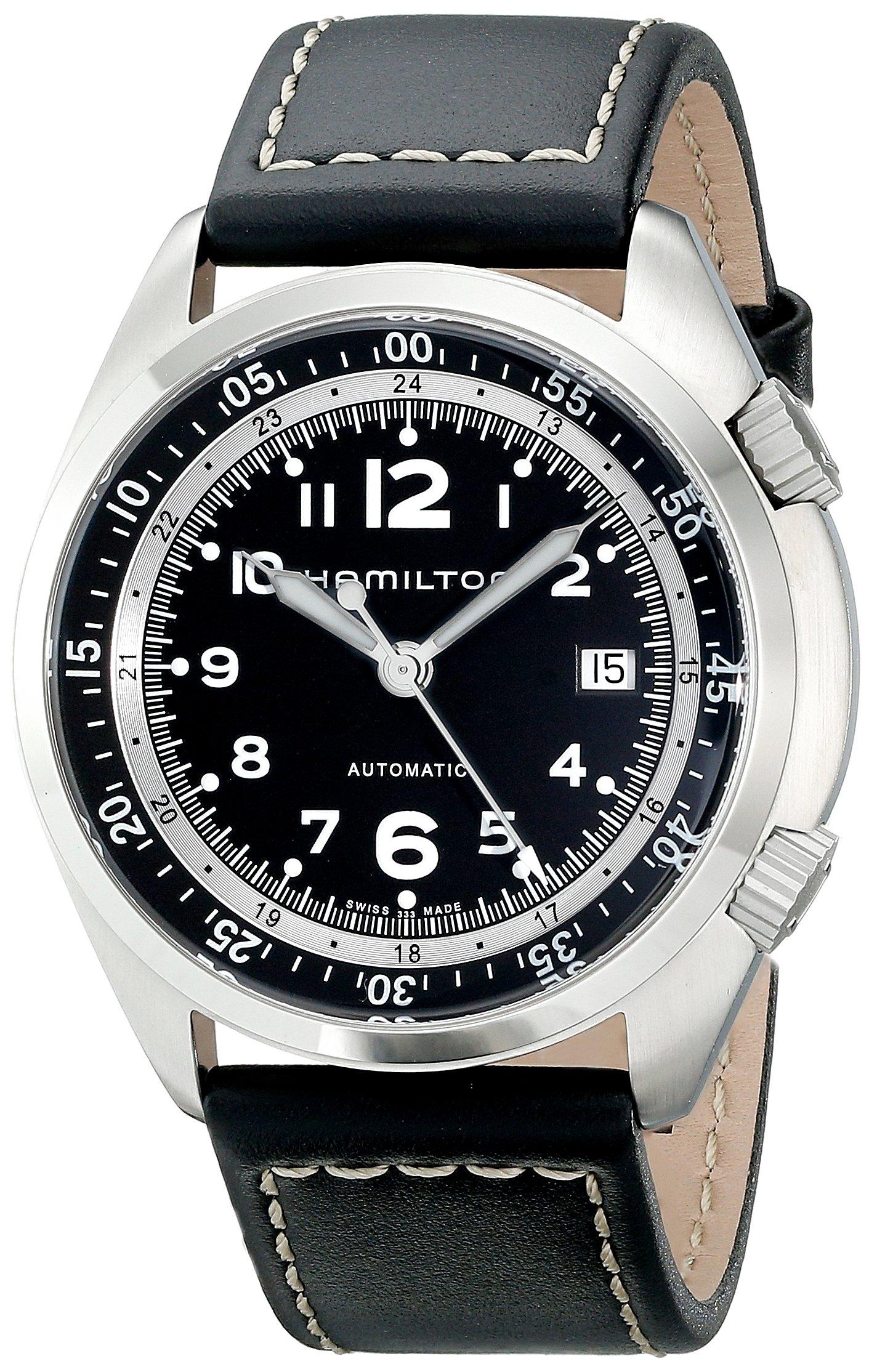 Khaki Aviation Pilot Pioneer Auto Black 41mm Stainless Black Black Arabic Black Steel/Leather - 41mm, Steel, Leather, Numerals,
Khaki Aviation Pilot Pioneer Auto Black 41mm Stainless Black Black Arabic Black Steel/Leather - 41mm, Steel, Leather, Numerals,