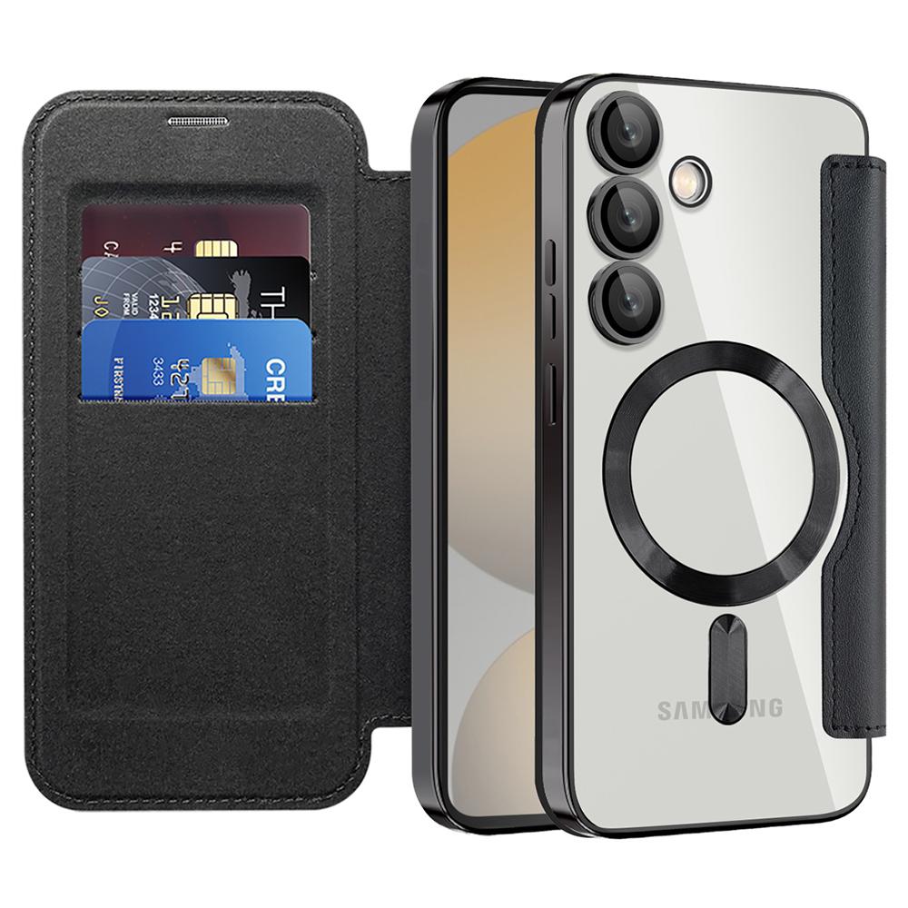 For Samsung Galaxy S24 FE Case Compatible with MagSafe RFID Blocking Leather Phone Cover Silver
For Samsung Galaxy S24 FE Case Compatible with MagSafe RFID Blocking Leather Phone Cover Silver