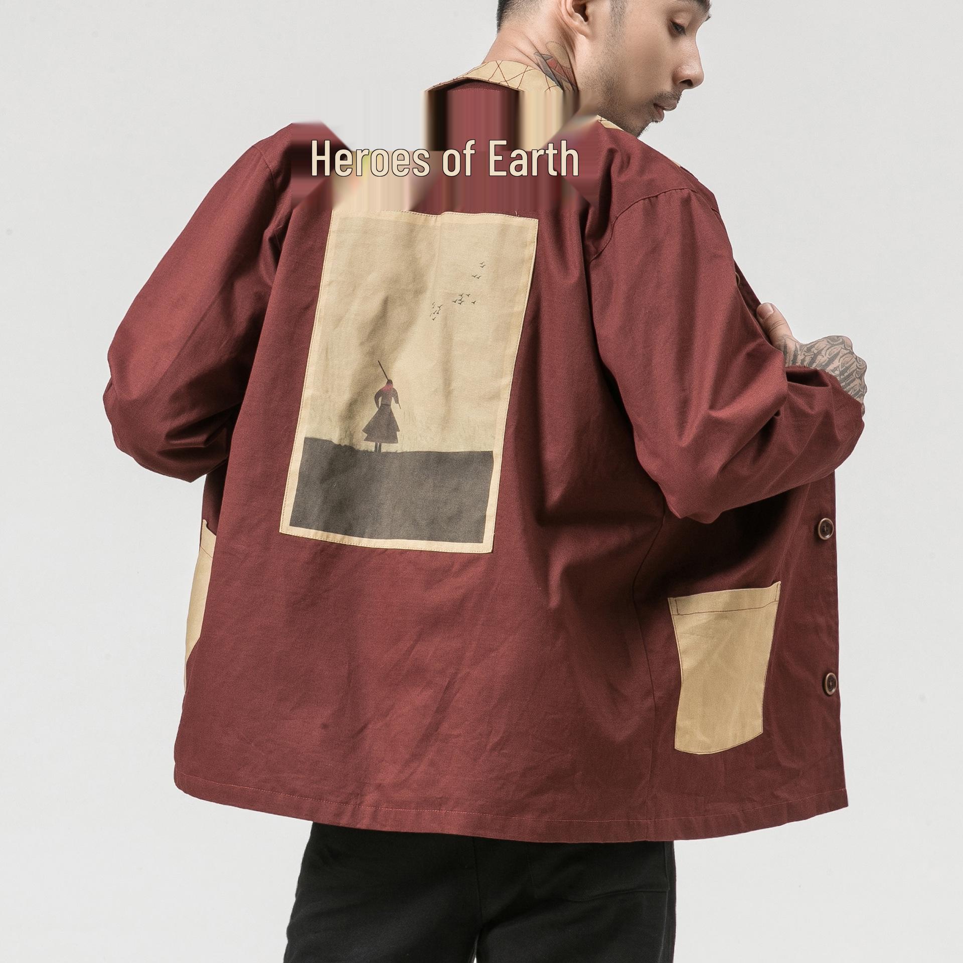 Мужской ретро тренч в китайском стиле - Осень/Зима 2018, Большой размер, Модная куртка в стиле кэжуал с принтом M вино красного
Мужской ретро тренч в китайском стиле - Осень/Зима 2018, Большой размер, Модная куртка в стиле кэжуал с принтом M вино красного