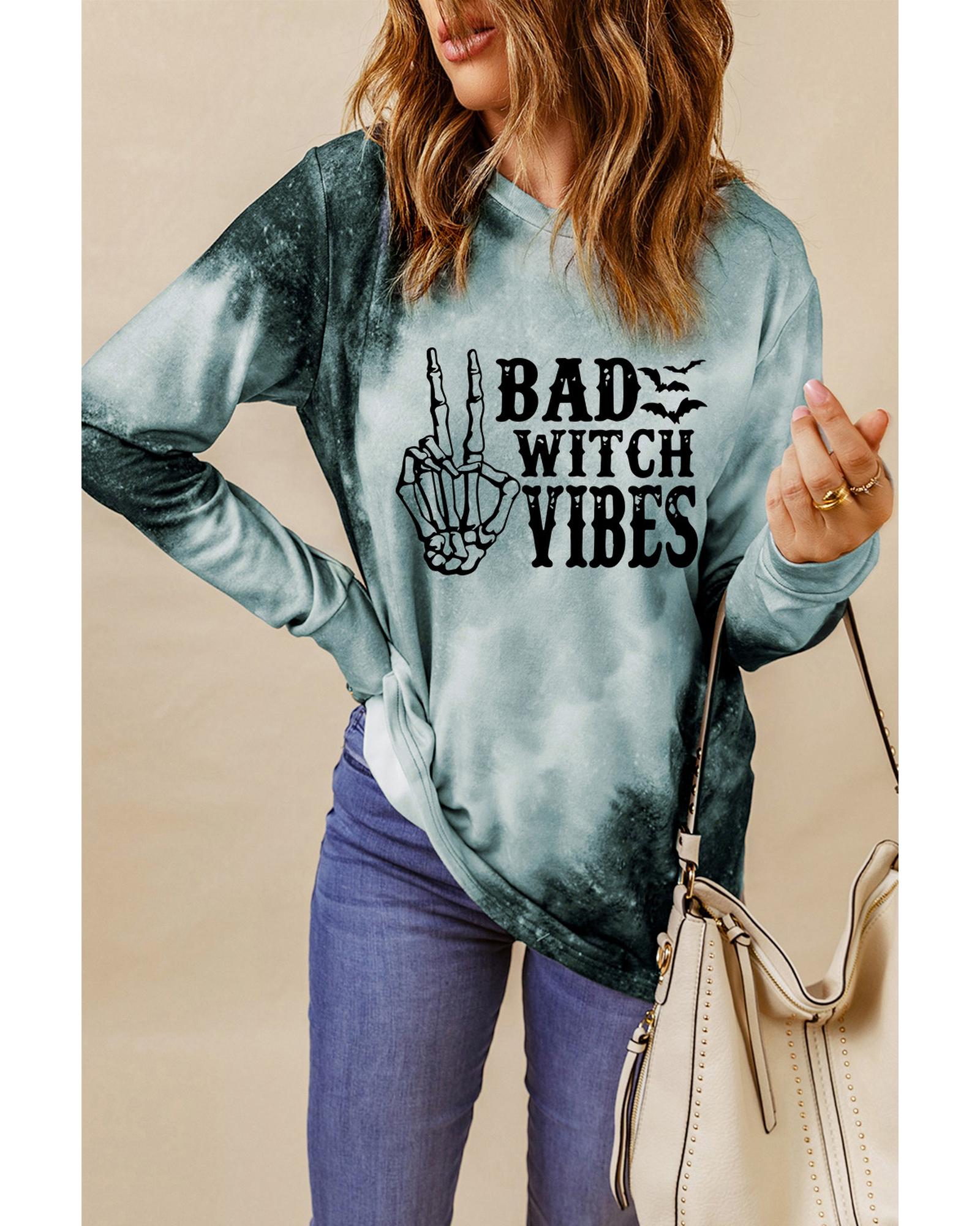 Azura Exchange Gray Tie Dye BAD WITCH VIBES Graphic Long Sleeve Top XL сірий колір
Azura Exchange Gray Tie Dye BAD WITCH VIBES Graphic Long Sleeve Top XL сірий колір