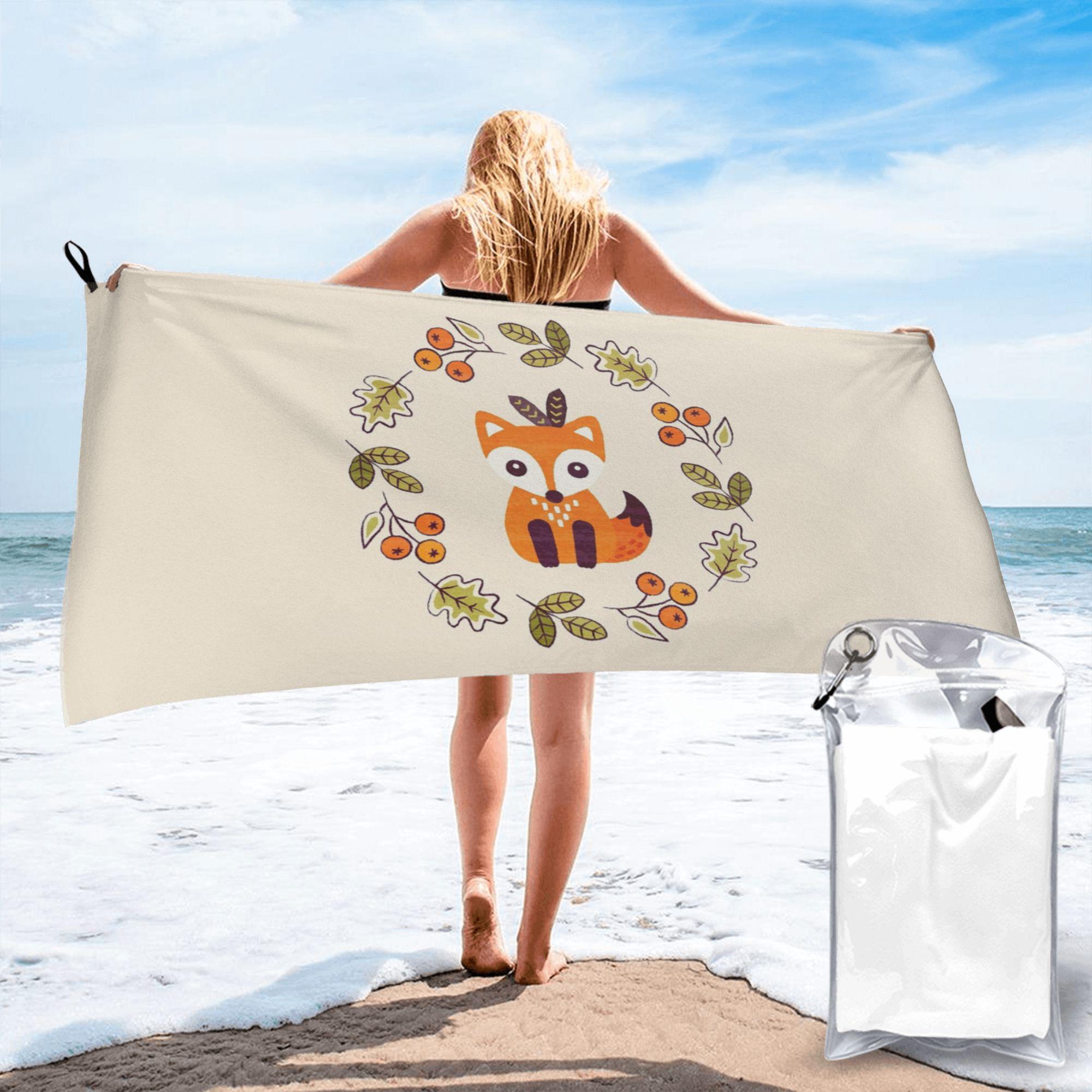 Little Fox with Autumn Berries Beach Towel Soft Microfiber Quick Dry Absorbent Quick Towels For Bath W30*H60(CM)
Little Fox with Autumn Berries Beach Towel Soft Microfiber Quick Dry Absorbent Quick Towels For Bath W30*H60(CM)