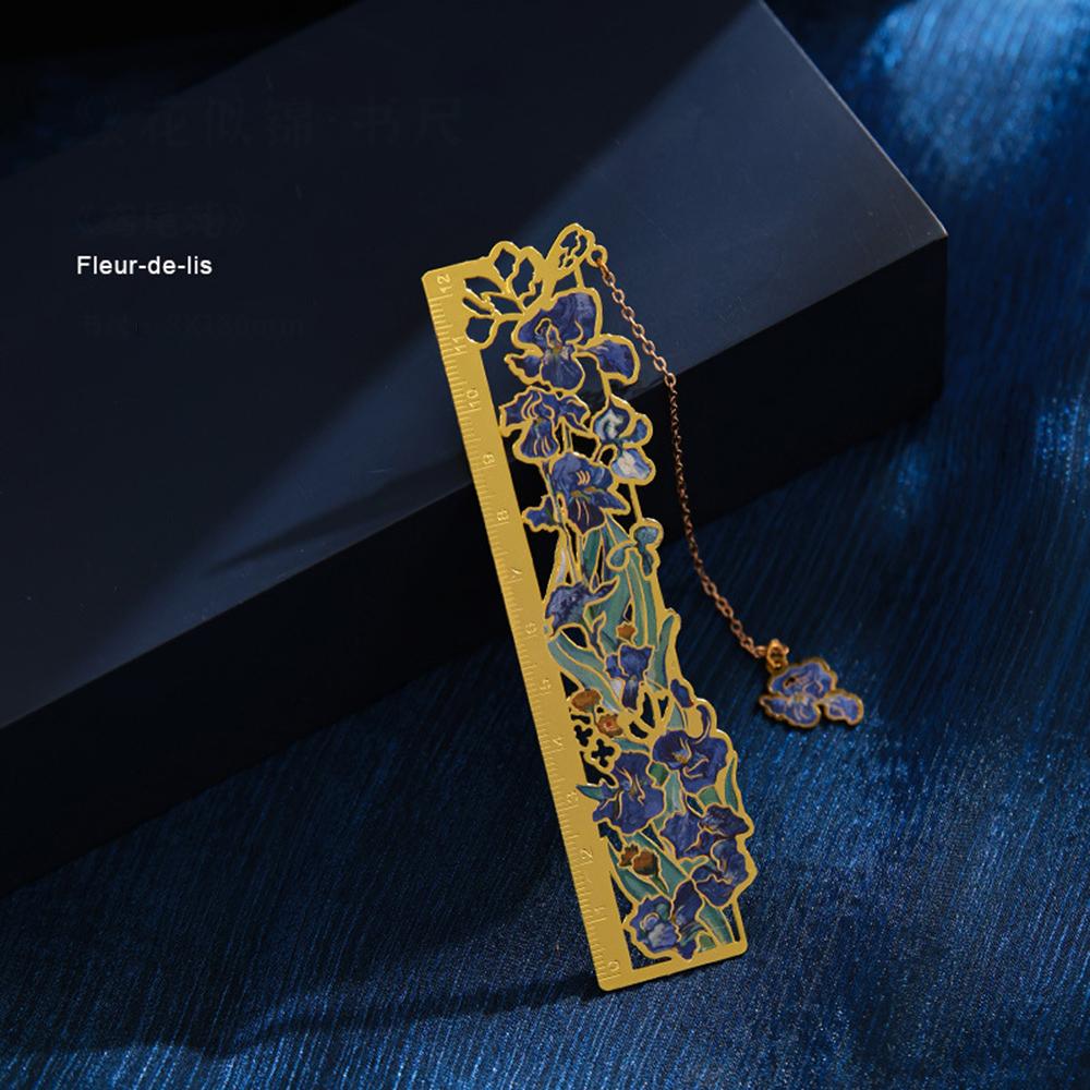 Pendant Chain Bookmark OilPainting Metal Book Marks With Ruler Scale Exquisite Hollow Stationery Book Clip Read Book Accessories
Pendant Chain Bookmark OilPainting Metal Book Marks With Ruler Scale Exquisite Hollow Stationery Book Clip Read Book Accessories