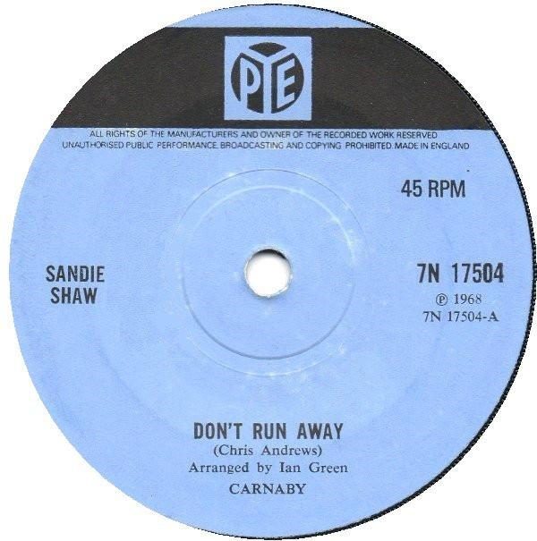 7-дюймовая пластинка SANDIE SHAW Dont Run Away 7N17504 Pye Records 1968 UK Поп Б/у
7-дюймовая пластинка SANDIE SHAW Dont Run Away 7N17504 Pye Records 1968 UK Поп Б/у