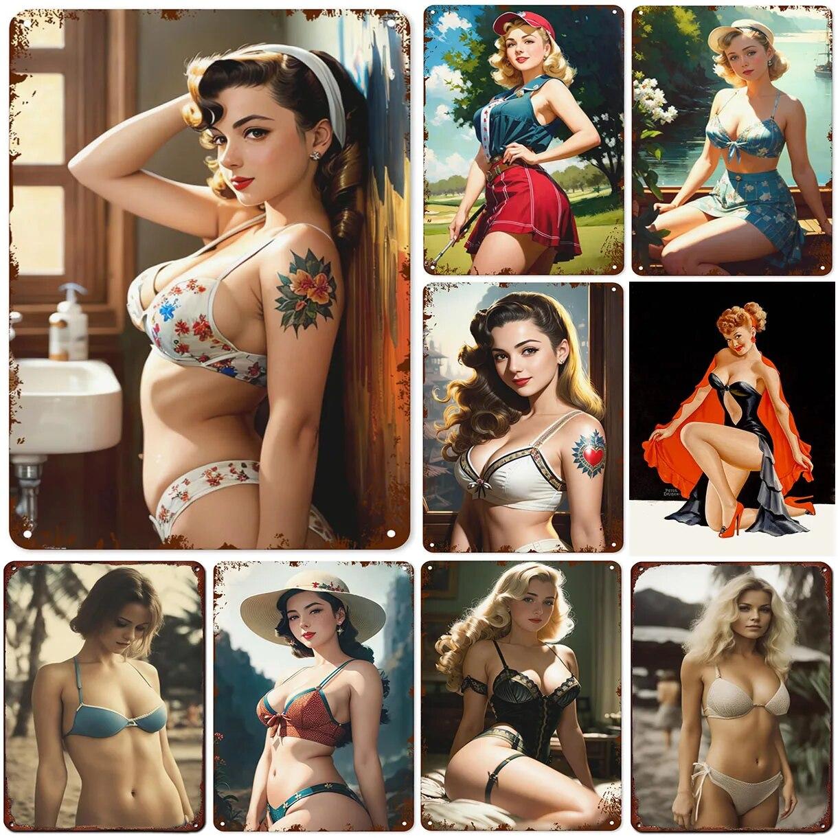 Винтажные металлические жестяные вывески Pinup для девочек, сексуальные женские Настенный декор для мужчин, пещера, гараж, бары, кафе, клубы, рестораны, ретро постеры, доска
Винтажные металлические жестяные вывески Pinup для девочек, сексуальные женские Настенный декор для мужчин, пещера, гараж, бары, кафе, клубы, рестораны, ретро постеры, доска