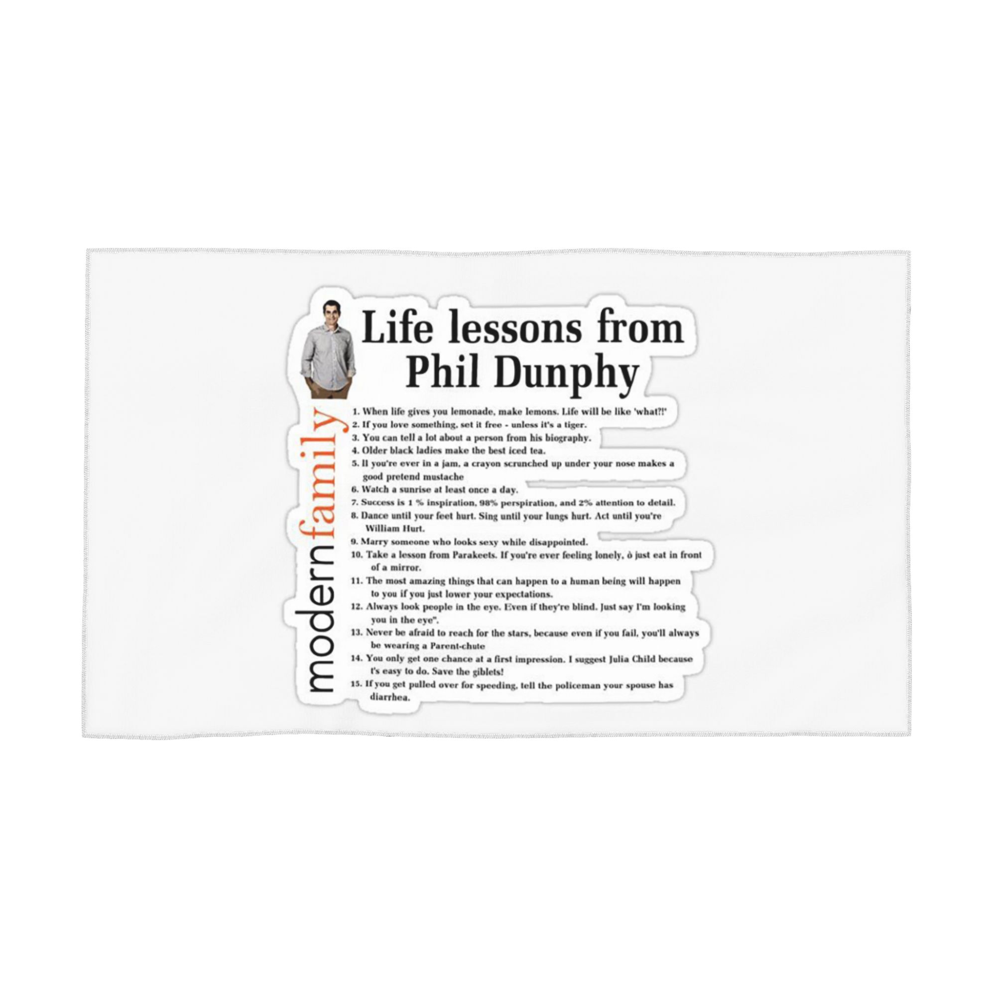 Life Lessons Phil Dunphy Soft Face Towel Quick Dry Pool Bath Cotton Towels Breathable W40*H60(CM)
Life Lessons Phil Dunphy Soft Face Towel Quick Dry Pool Bath Cotton Towels Breathable W40*H60(CM)