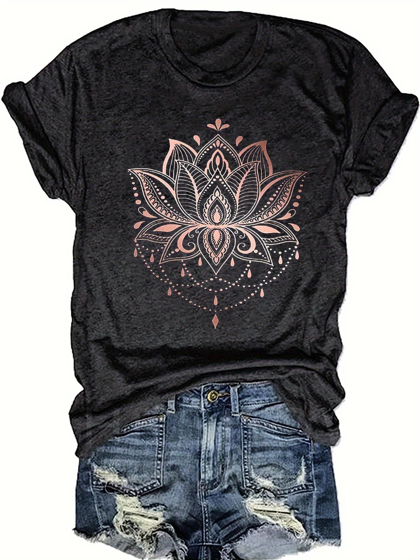 2026 Summer Lotus Unisexdala Ladies Tshirt Rose Gold Print Casual Black Top Casual Comfortable Cotton Streetwear 4XL
2026 Summer Lotus Unisexdala Ladies Tshirt Rose Gold Print Casual Black Top Casual Comfortable Cotton Streetwear 4XL