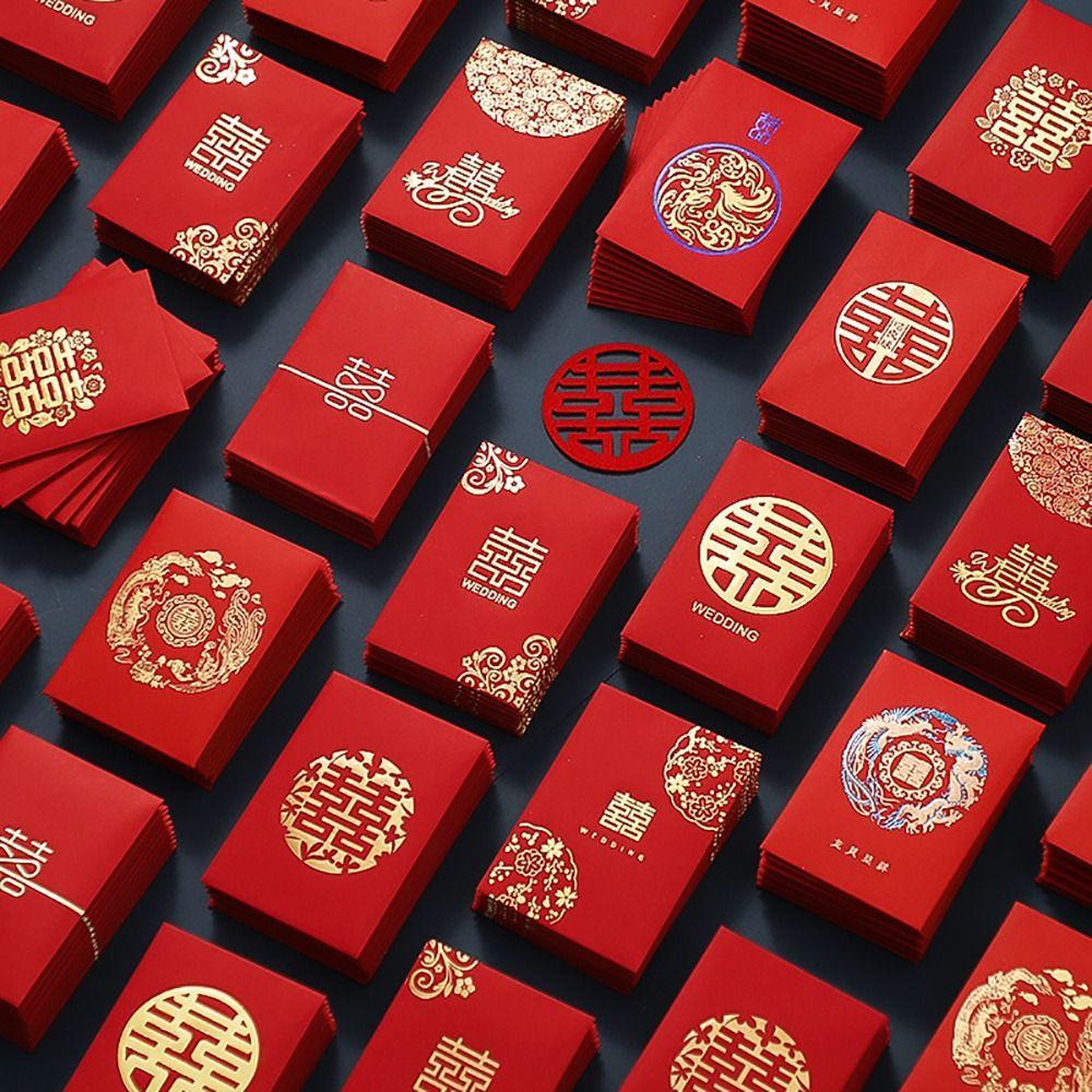 50 шт., бумажный красный карманный конверт для денег Hongbao Xi, прочный свадебный красный конверт
50 шт., бумажный красный карманный конверт для денег Hongbao Xi, прочный свадебный красный конверт