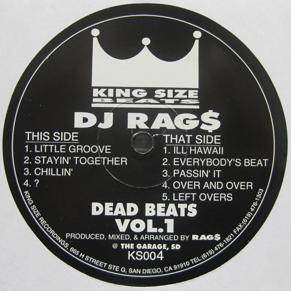 12inch Record DJ RAGS - Dead Beats Vol. 1 KS004 Kingsize Record US Rap & Hip-Hop/R&B Used
12inch Record DJ RAGS - Dead Beats Vol. 1 KS004 Kingsize Record US Rap & Hip-Hop/R&B Used