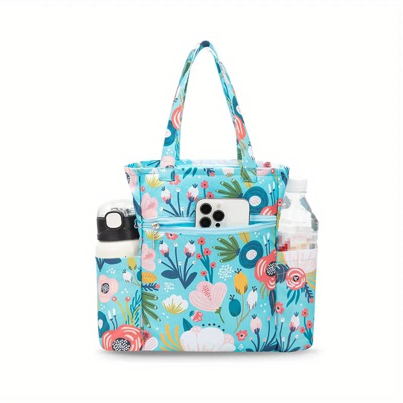 Colorful Printed Tote Bag, Multi Compartment and Cup Side Pocket, Shopping and Travel Handbag
Colorful Printed Tote Bag, Multi Compartment and Cup Side Pocket, Shopping and Travel Handbag