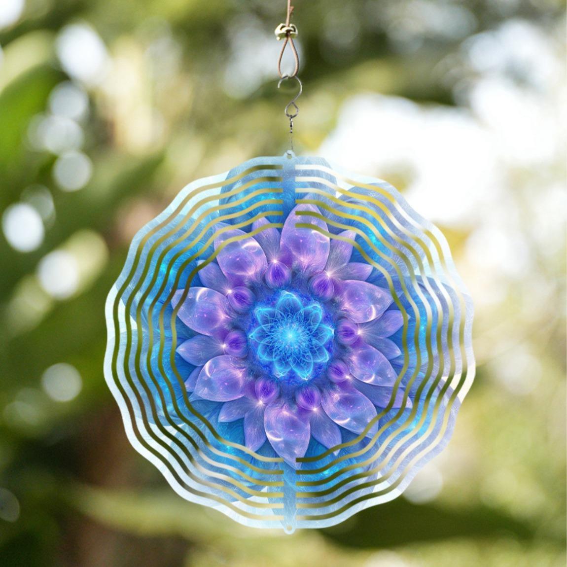 10 Inch Hanging Wind Spinner Floral Design Metal Windmill for Garden Balcony Decor with 360 Degree Rotating Hook Unique Gift for Spring Summer 01A
10 Inch Hanging Wind Spinner Floral Design Metal Windmill for Garden Balcony Decor with 360 Degree Rotating Hook Unique Gift for Spring Summer 01A