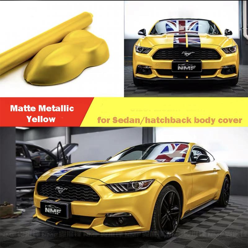 Electro-optic Metallic Yellow Film Car Whole Body Vinyl Wrap Film PVC Adhesive Stickers Car Styling Decals Roll 17M x1.52M 17M x 1.52M
Electro-optic Metallic Yellow Film Car Whole Body Vinyl Wrap Film PVC Adhesive Stickers Car Styling Decals Roll 17M x1.52M 17M x 1.52M