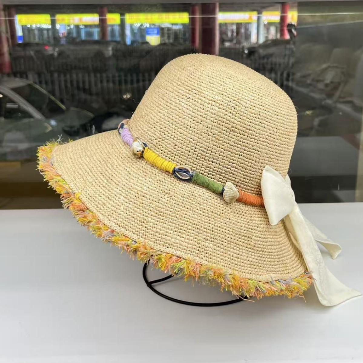 Elegant bow handmade hook raffia big edge straw hat summer beach sunscreen sunshade sun hat M(55-58cm)
Elegant bow handmade hook raffia big edge straw hat summer beach sunscreen sunshade sun hat M(55-58cm)