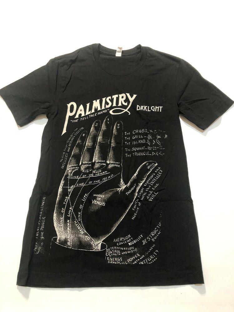Маленькая черная футболка Palmistry Palm Map S с мелодией Teller Wicca Pagan Goth Punk S
Маленькая черная футболка Palmistry Palm Map S с мелодией Teller Wicca Pagan Goth Punk S