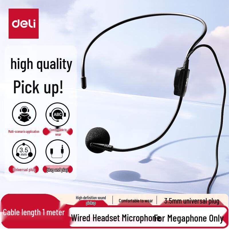Deli Portable Voice Amplifier & Microphone System CN plug (adapter included)
Deli Portable Voice Amplifier & Microphone System CN plug (adapter included)