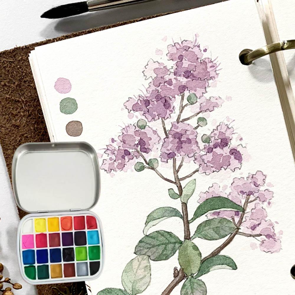 Portable Watercolor Paint Box Iron Paint Pigment Box With Clip Art Accessories 24Grid
Portable Watercolor Paint Box Iron Paint Pigment Box With Clip Art Accessories 24Grid