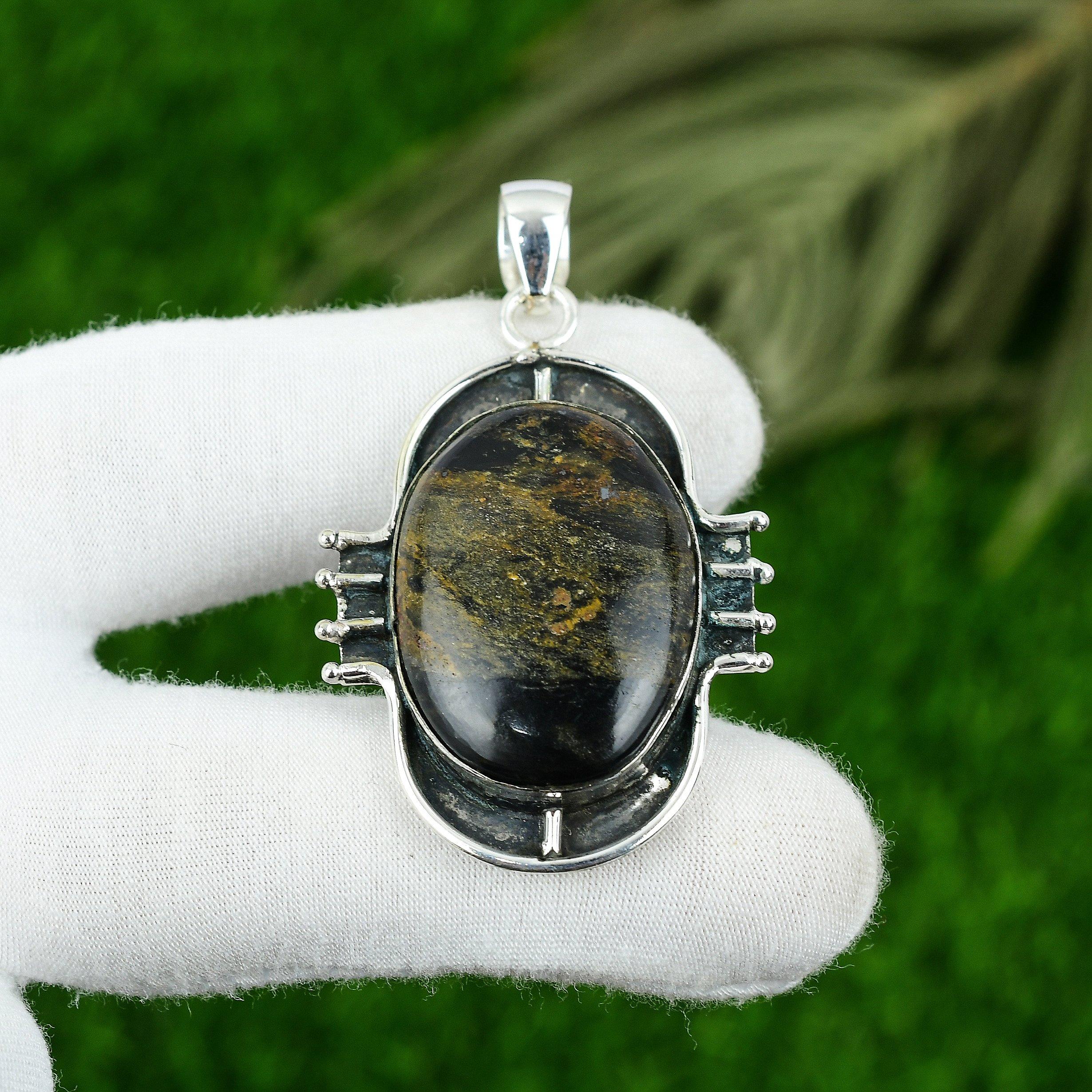 925 Silver Oval Natural Nellite Ethnic Handcrafted Birthday New Pendant Jewelry
925 Silver Oval Natural Nellite Ethnic Handcrafted Birthday New Pendant Jewelry