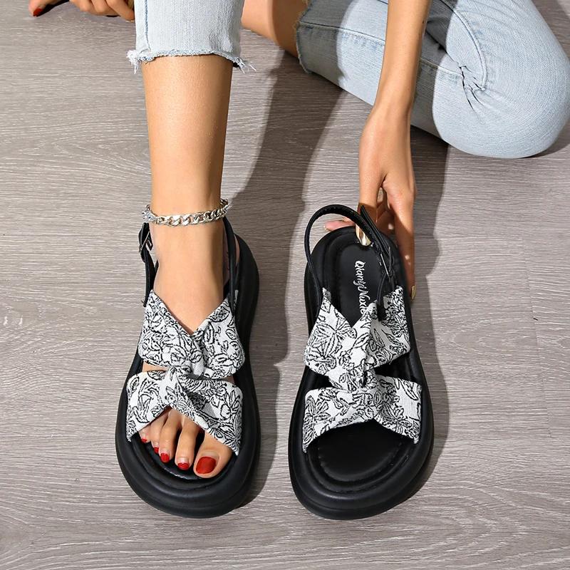 Fashion Summer Buckle Printed Sandals for Women Thick Bottom Cross Strap Sandals for Ladies Casual Non Slip Lightweight Slippers Mujer 35 бежевый
Fashion Summer Buckle Printed Sandals for Women Thick Bottom Cross Strap Sandals for Ladies Casual Non Slip Lightweight Slippers Mujer 35 бежевый