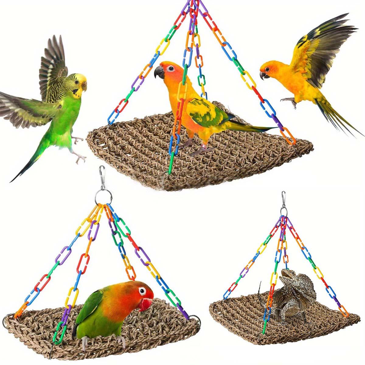 Woven Bird Hammock Woven Grass Bird Hammock Toy Adjustable Chain Ring Comfortable Rocking Toy Bird Accessories For Parrot & Bird
Woven Bird Hammock Woven Grass Bird Hammock Toy Adjustable Chain Ring Comfortable Rocking Toy Bird Accessories For Parrot & Bird