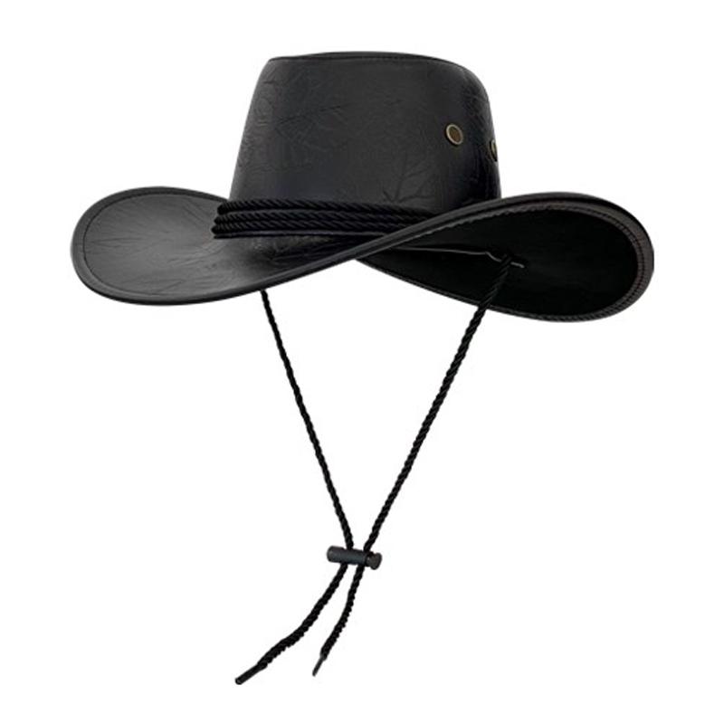 Vintage Faux Leather Western Cowboy Hat Gentleman Jazz Hats For Men Women Outdoor Travel Cowgirl Hat One Size чорний
Vintage Faux Leather Western Cowboy Hat Gentleman Jazz Hats For Men Women Outdoor Travel Cowgirl Hat One Size чорний