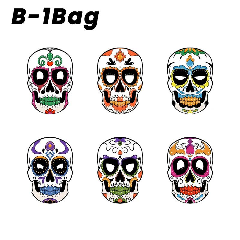 6PCS/Set Colorful Paper Skull Dress Up Party Face Masks for Mexican Day of The Dead Theme Party Halloween Masquerade Decoration
6PCS/Set Colorful Paper Skull Dress Up Party Face Masks for Mexican Day of The Dead Theme Party Halloween Masquerade Decoration