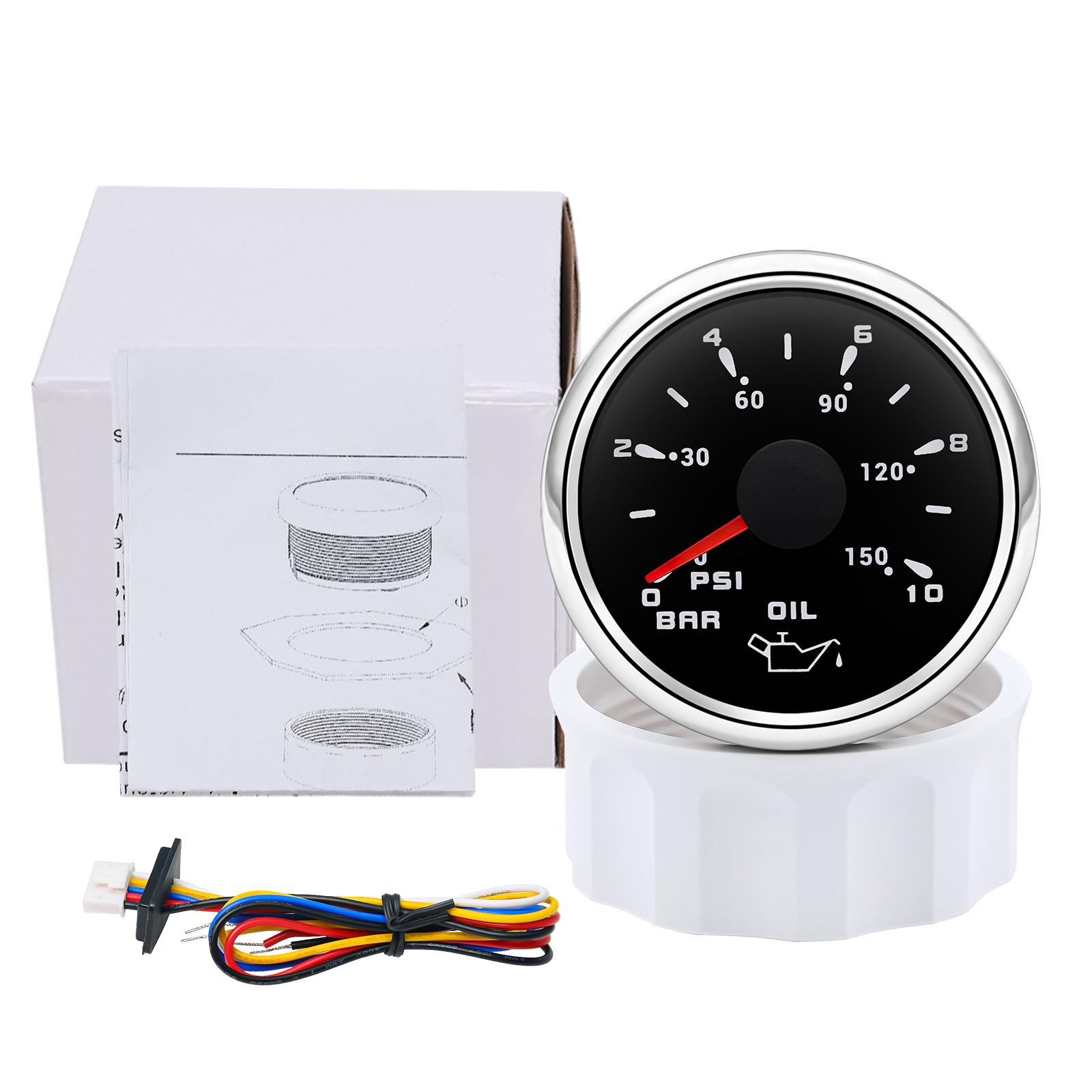 2 52MM Oil Press Gauge 0-10 Bar 0-150 PSI Oil Pressure Meter For Marine Boat Car 7 Colors Backlight Oil Press Indicator 12V 24V
2 52MM Oil Press Gauge 0-10 Bar 0-150 PSI Oil Pressure Meter For Marine Boat Car 7 Colors Backlight Oil Press Indicator 12V 24V