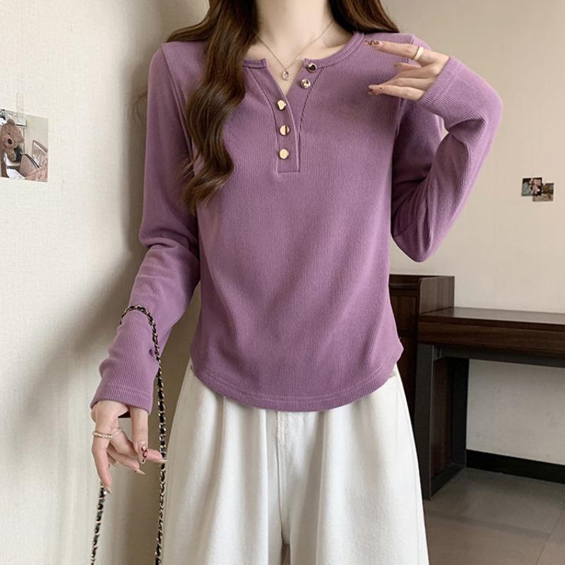 Autumn and Winter Pure Cotton New Style Right Shoulder Slim Long Sleeve T-shirt Large Size Fashionable Versatile Women s Top M фиолетовый
Autumn and Winter Pure Cotton New Style Right Shoulder Slim Long Sleeve T-shirt Large Size Fashionable Versatile Women s Top M фиолетовый