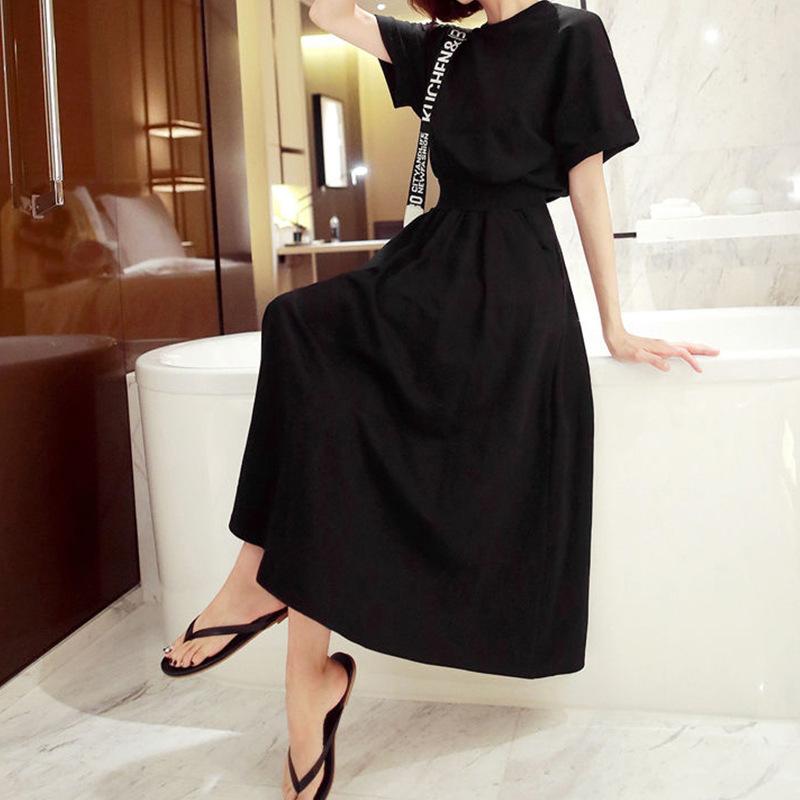 Платье со средним рукавом и большой юбкой, корейская версия с рукавами пять четвертей и длинной юбкой с завязками на талии, маленькая черная юбка с круглым вырезом и высокой талией 2XL
Платье со средним рукавом и большой юбкой, корейская версия с рукавами пять четвертей и длинной юбкой с завязками на талии, маленькая черная юбка с круглым вырезом и высокой талией 2XL