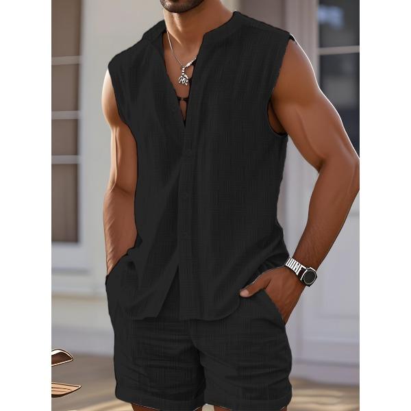 Tank Top Shirt Sleeveless Shorts Beach Suit XXL чорний
Tank Top Shirt Sleeveless Shorts Beach Suit XXL чорний